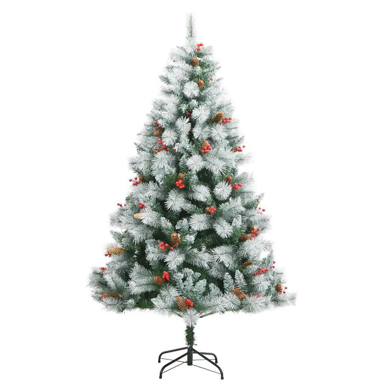 Vidaxl Árbol De Navidad Artificial Con Bisagras 300 Led Y Bolas 210 Cm_4