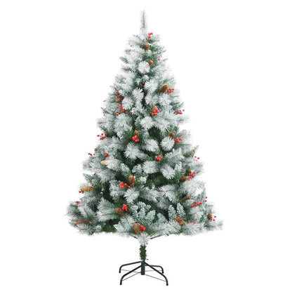 Vidaxl Árbol De Navidad Artificial Con Bisagras 300 Led Y Bolas 180 Cm_4