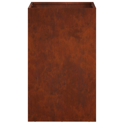 Macetero De Jardín 2 Uds. Oxidado 30 X 30 X 40 Cm Acero Oxidado_4