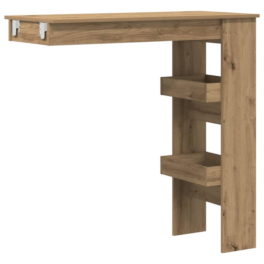 Mesa De Bar De Pared Contrachapada Roble Artisan 102x45x103,5cm_0