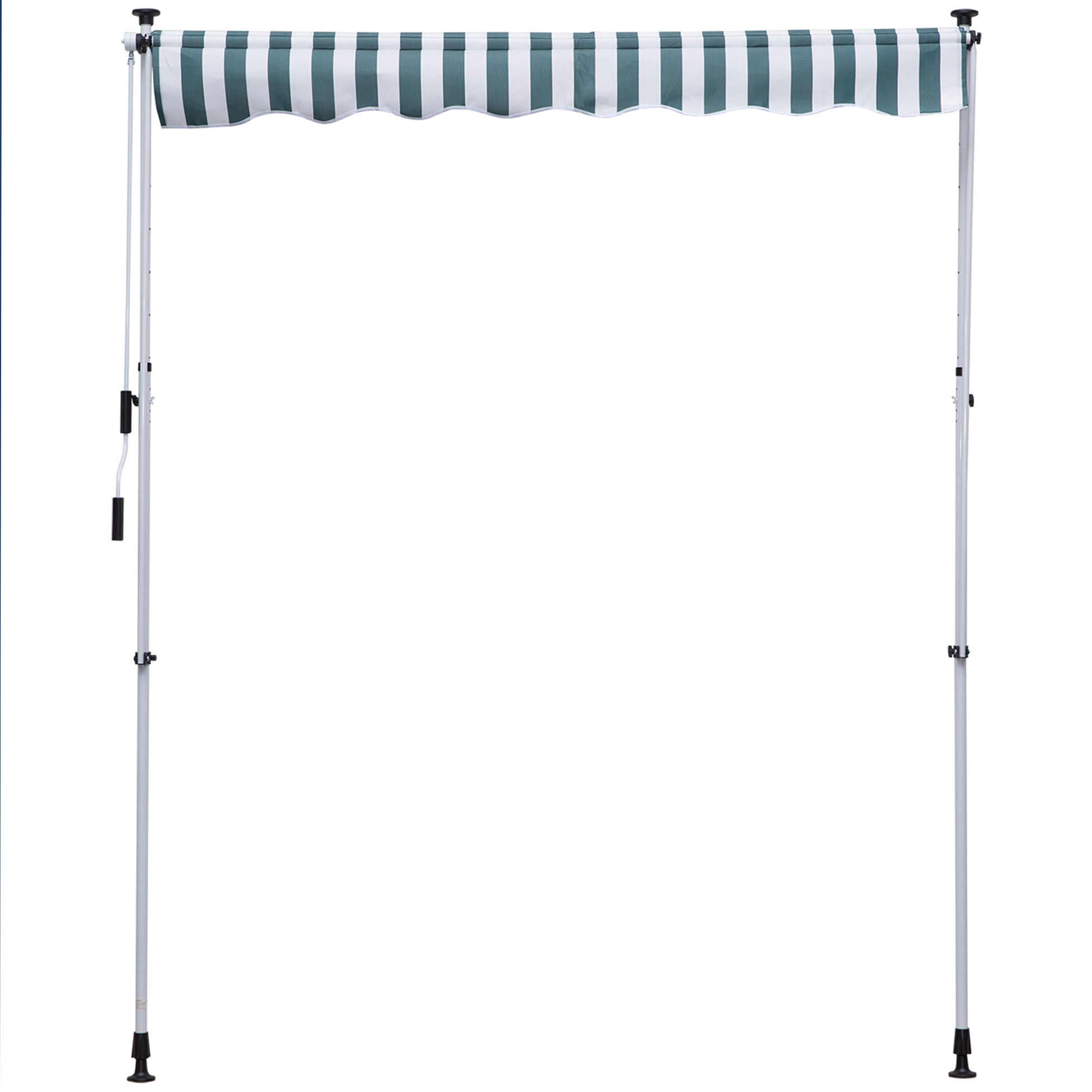 Outsunny Toldo Manual Retráctil Altura Ajustable Con Manivela 170-280 Cm_4