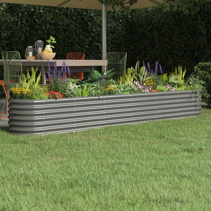 Jardinera Arriate Acero Galvanizado Gris 260x40x36 Cm_1