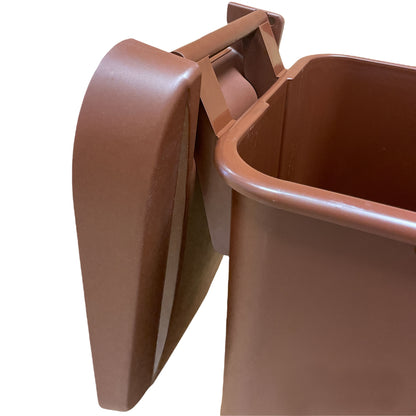 Contenedor Wellhome Reciclo 110 Litros, Cerrado Con Tapa, Ideal Para Reciclaje De Residuos Orgánicos, Con Ruedas + 3x Bolsas De Basura De 10 Unidades