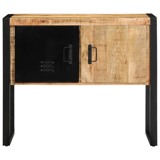 Mueble Consola Madera Maciza De Mango 90x35x75 Cm_0