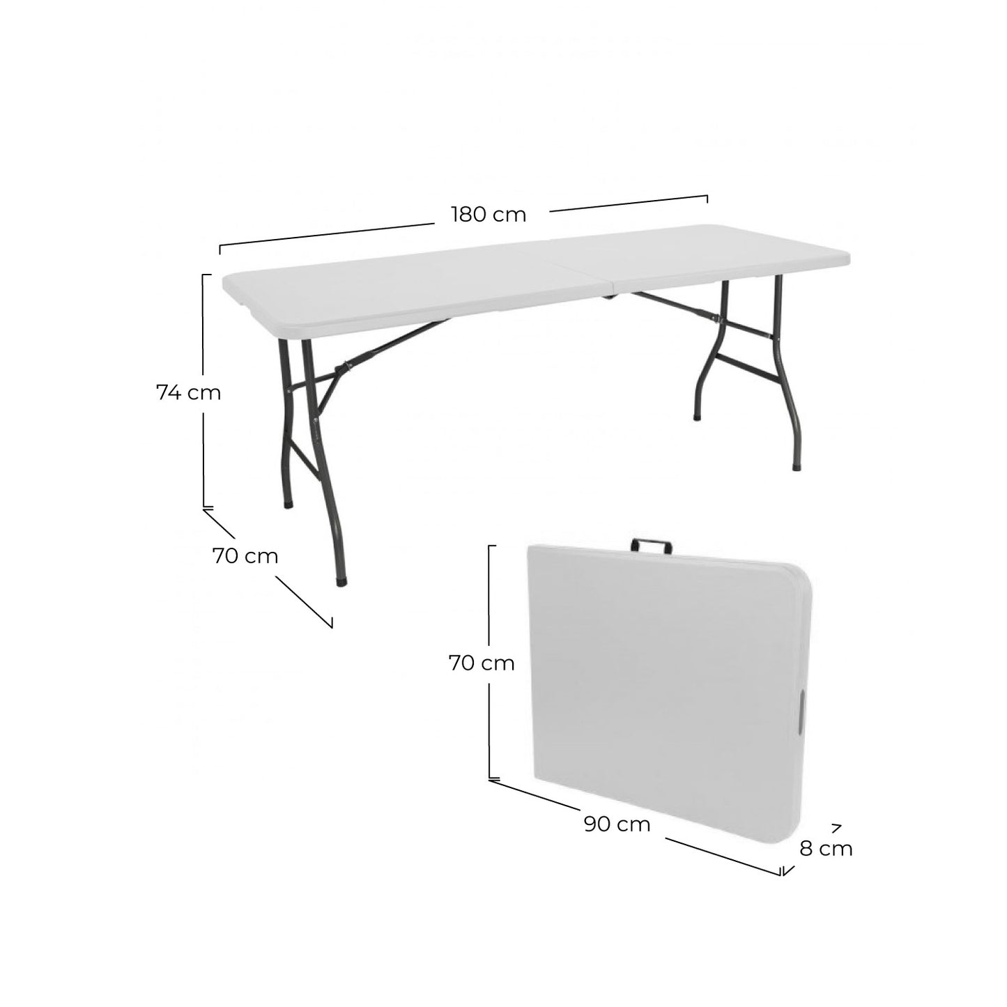 Mesa Plegable 180cm Rectangular Catering 7house_5