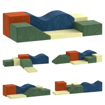 Conjunto Soft Play Infantil Aiyaplay Tecido Aveludado, Espuma Multicolor 65x29x29 Cm_0