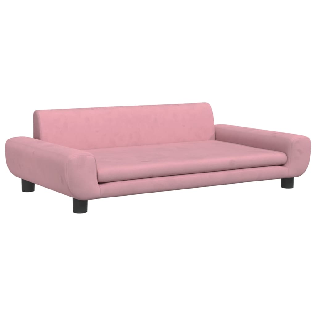 Cama Para Perros De Terciopelo Rosa 100x54x33 Cm / Vetonek_3