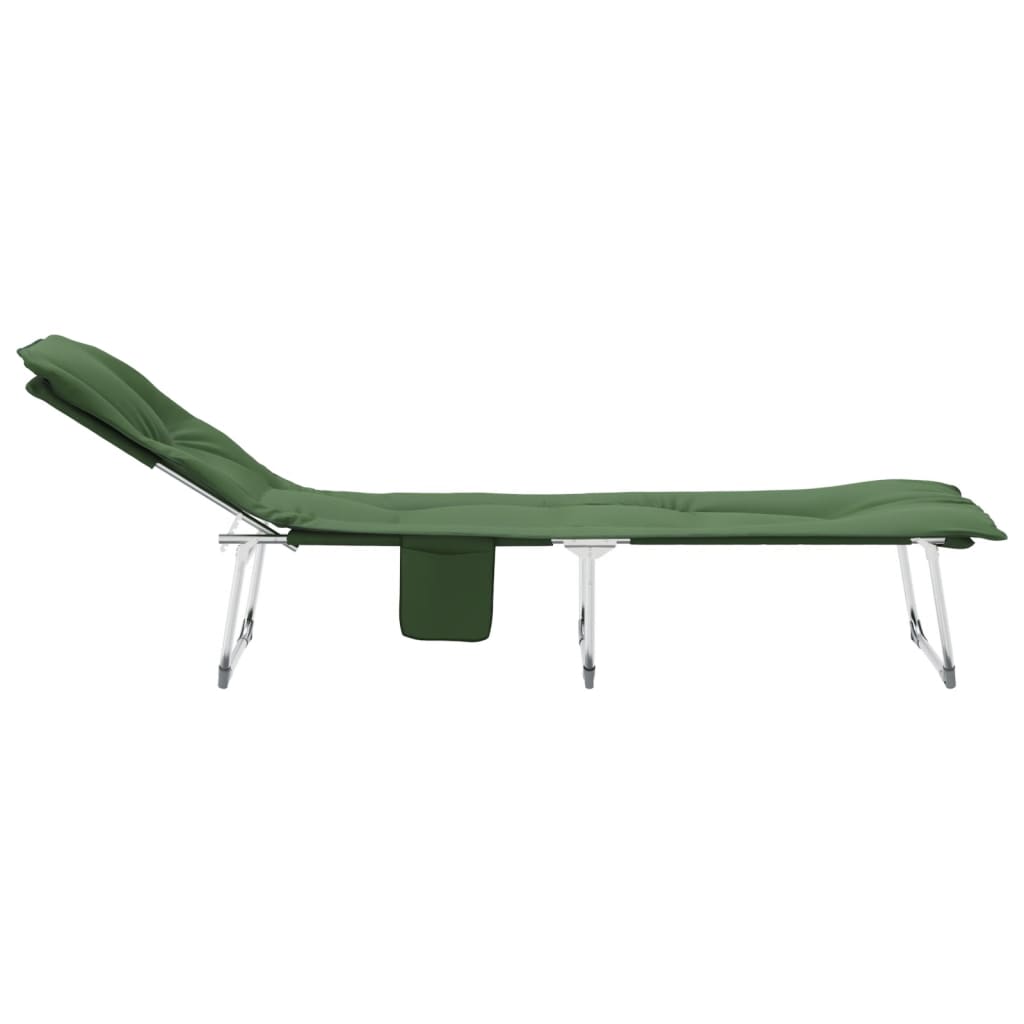 Tumbona Plegable Tela Verde Oscuro_3