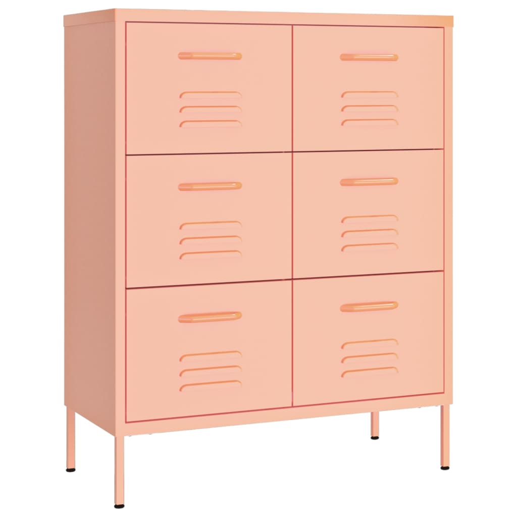 Armario De Almacenamiento Acero Rosa 80x35x101,5 Cm_1