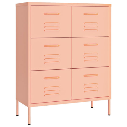 Armario De Almacenamiento Acero Rosa 80x35x101,5 Cm_1