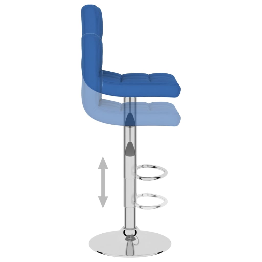 Taburete De Cocina De Tela Azul_4