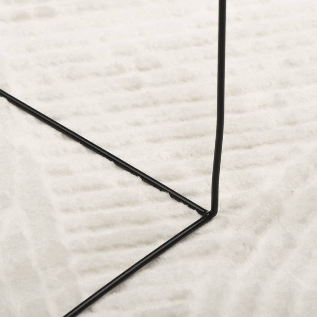 Alfombra De Pelo Corto Look Escandinavo Iza Crema Ø 160 Cm / Vetonek_3