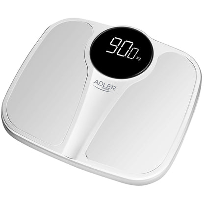 Báscula De Baño Digital, Alta Precisión 180kg, Pantalla Led Apagado Automático, Antideslizante, Briebe, Sc1124w, Blanco_0