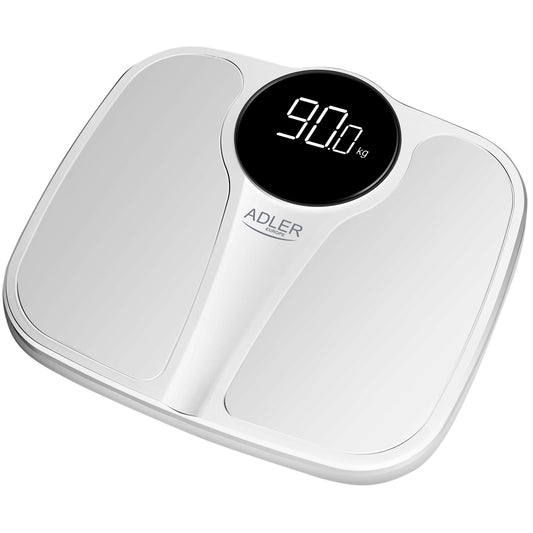 Báscula De Baño Digital, Alta Precisión 180kg, Pantalla Led Apagado Automático, Antideslizante, Briebe, Sc1124w, Blanco_0