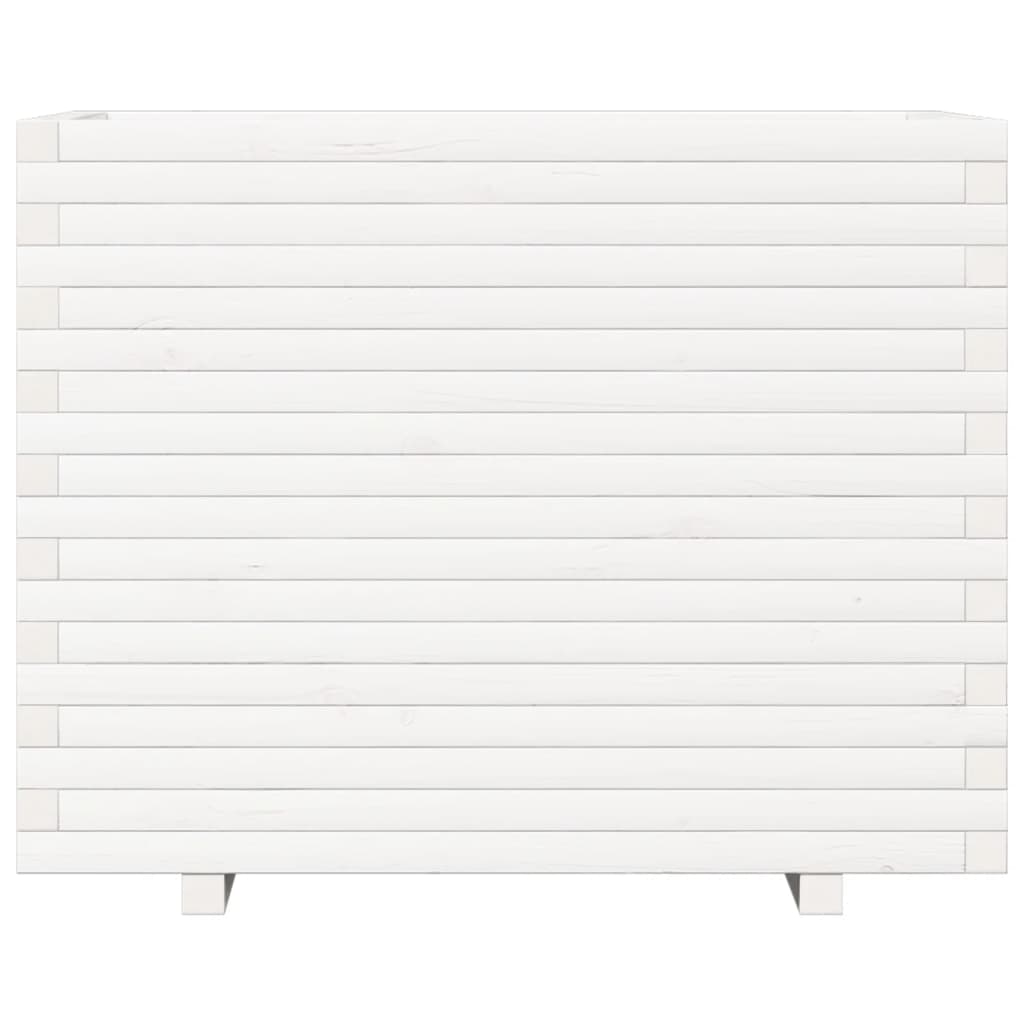 Jardinera Madera Maciza De Pino Blanco 90x60x72,5 Cm_4