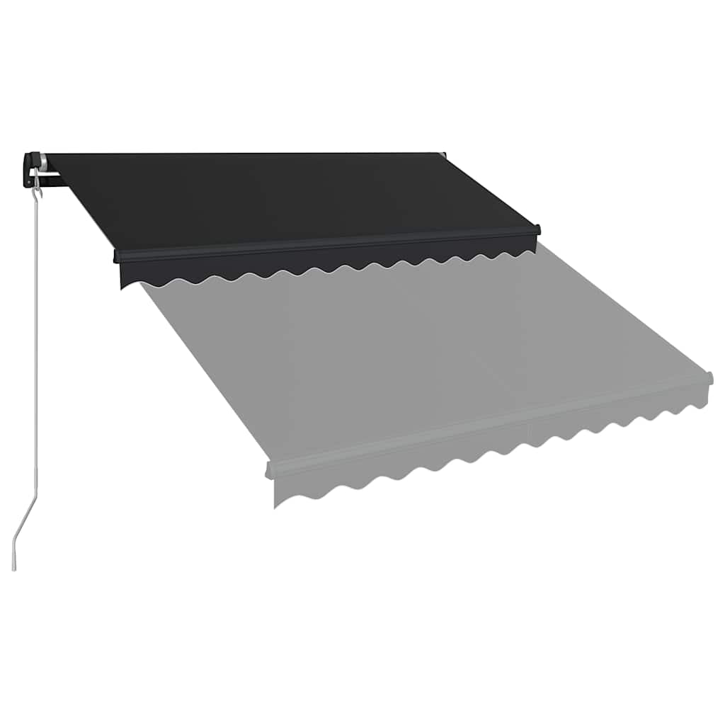 Vidaxl Toldo Retráctil Manual Con Led Gris Antracita 350x250 Cm_3