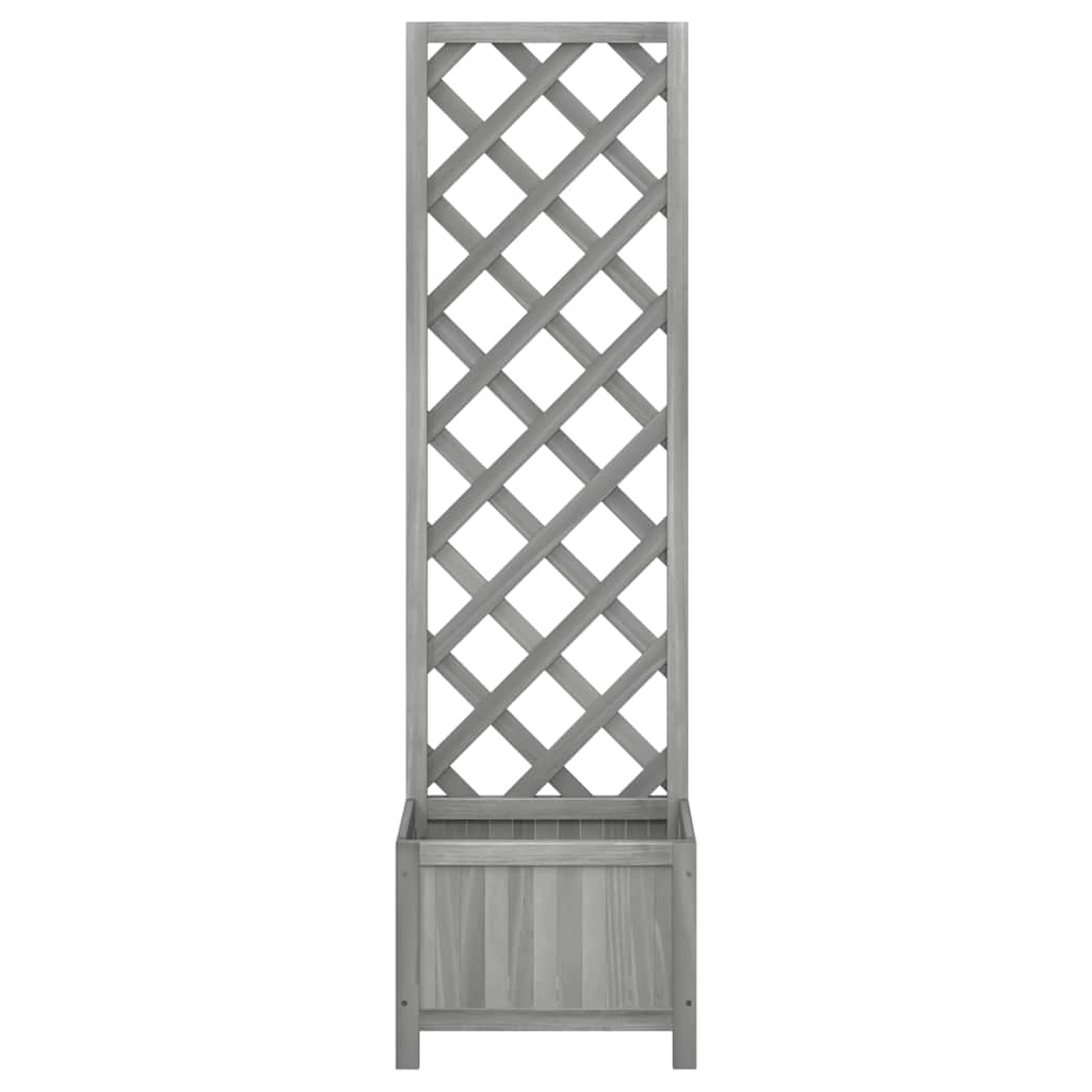 Jardinera Con Enrejado 40x30x135 Cm Madera Maciza De Abeto_3
