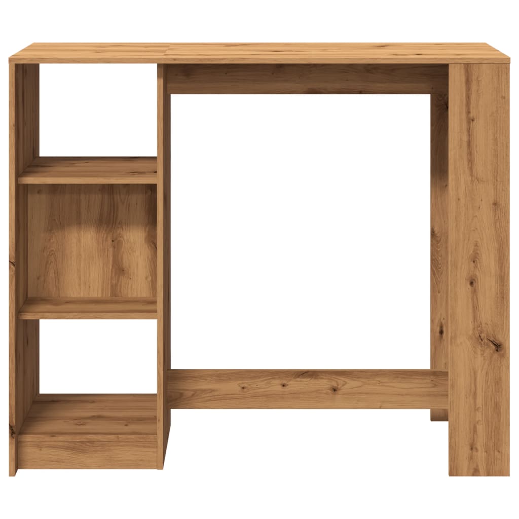Mesa Bar Con Estante Madera Roble Artisian 124x46x103,5 Cm_2