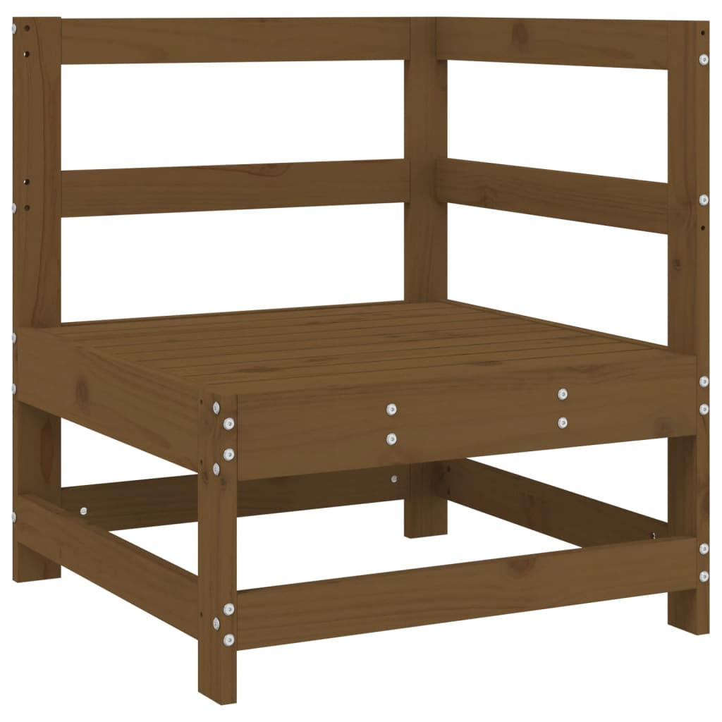 Vidaxl Juego De Sofás De Jardín 5 Pzas Madera Maciza Pino Marrón Miel_3