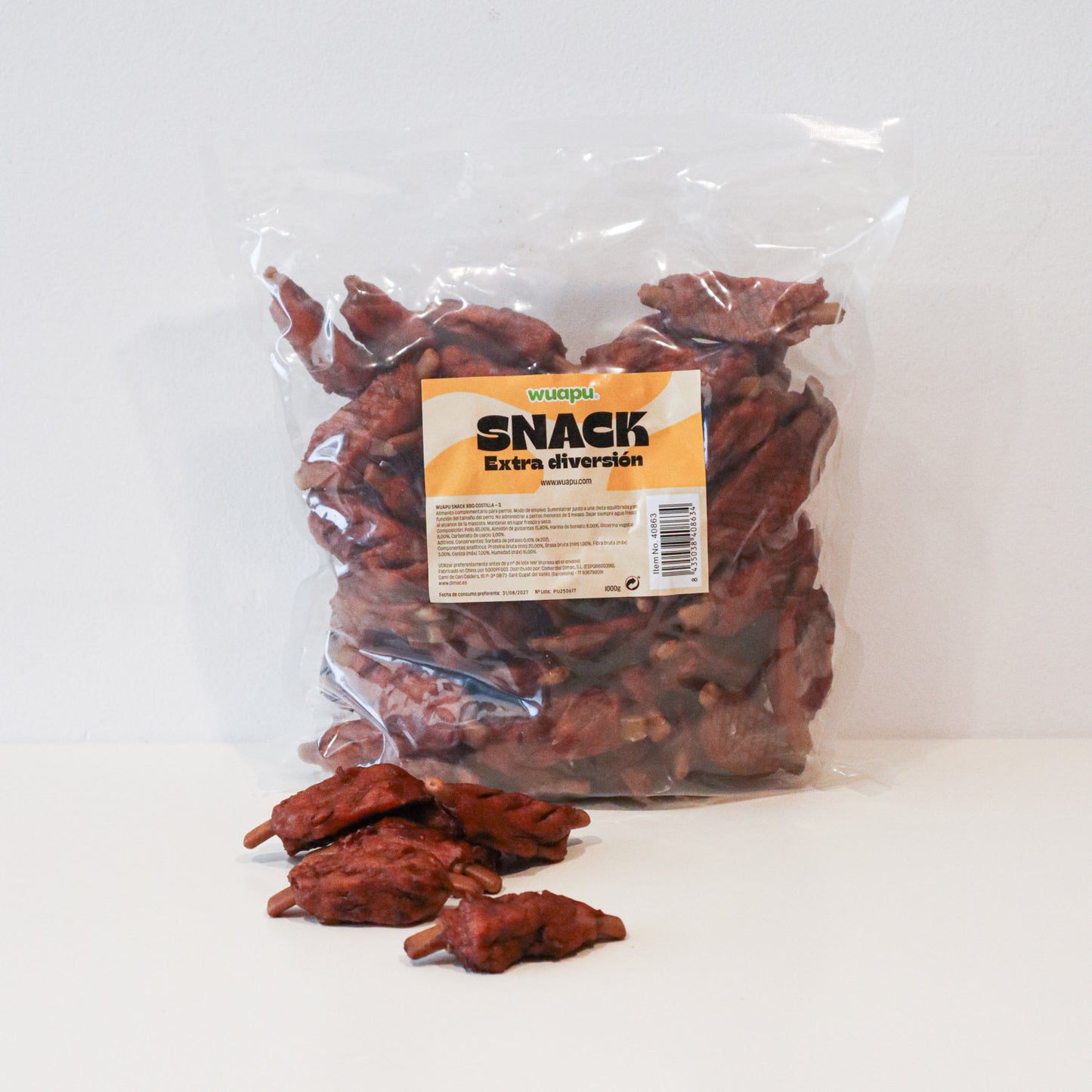 Snack Barbacoa Para Perro Costilla Pequeña Wuapu (1kg-63ud)_0