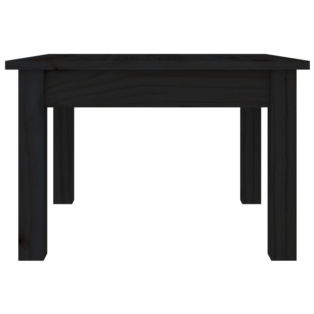 Mesa De Centro De Madera Maciza De Pino Negro 45x45x30 Cm_1
