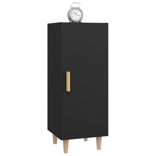 Aparador De Madera Contrachapada Negro 34,5x34x90 Cm / Vetonek_0
