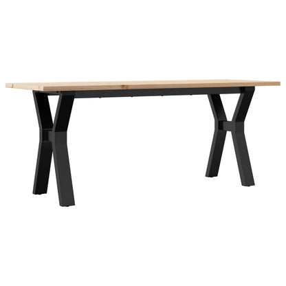 Mesa De Centro Marco Y Madera Maciza Pino Y Acero 110x40x45 Cm_4