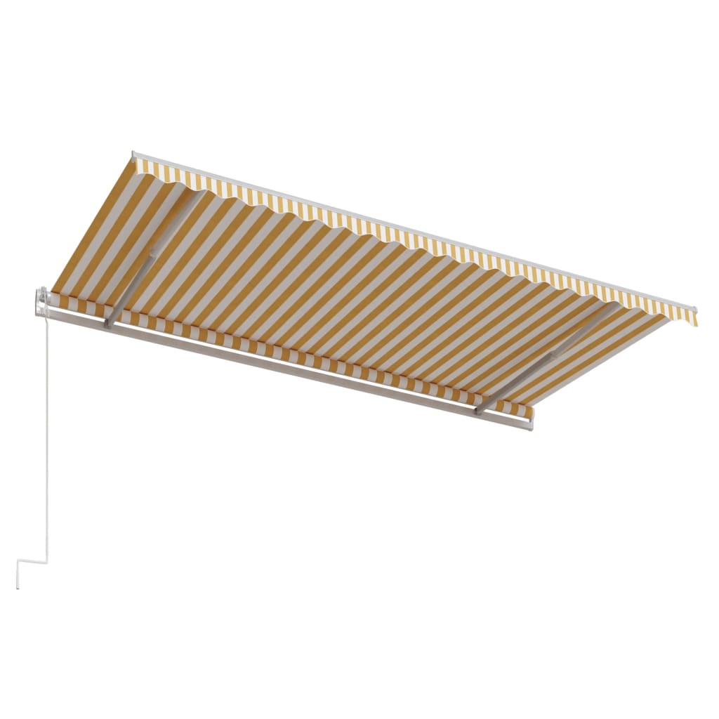 Toldo Retráctil Automático Amarillo Y Blanco 500x300 Cm_4