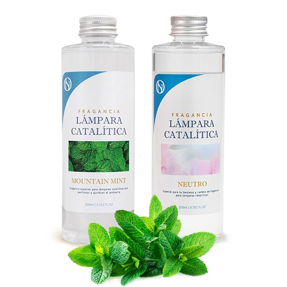 Pack Ahorro 2x Fragancia Lámpara Catalítica: 1 Aroma Mountain Mint 500ml + Limpiador Neutro 200ml_0