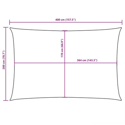 Vidaxl Toldo De Vela Rectangular Tela Oxford Blanco 2x4 M_2