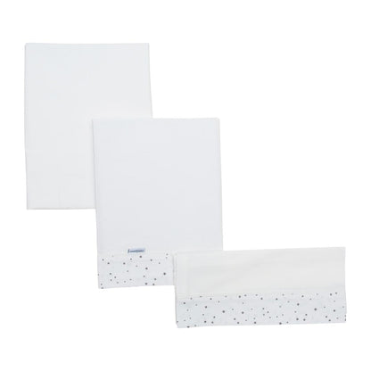 Sábana para cuna de 100x160 cm. diseños Star/Astra 3 piezas Star Celeste