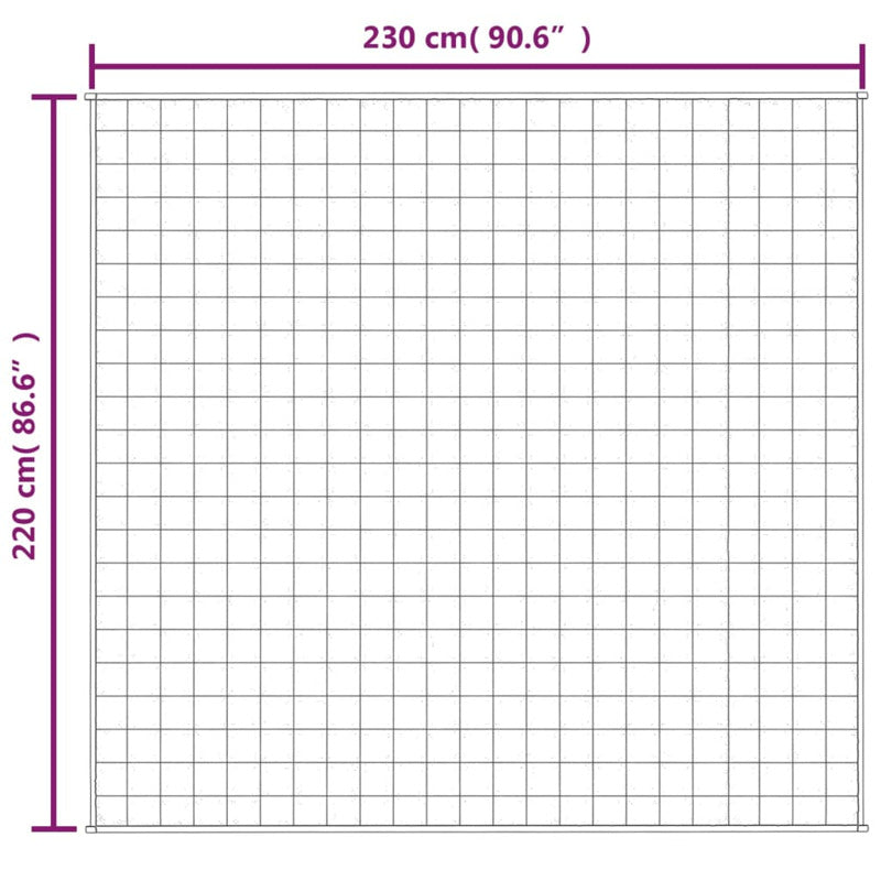 Vidaxl Manta Con Peso Tela Azul 220x230 Cm 15 Kg_5