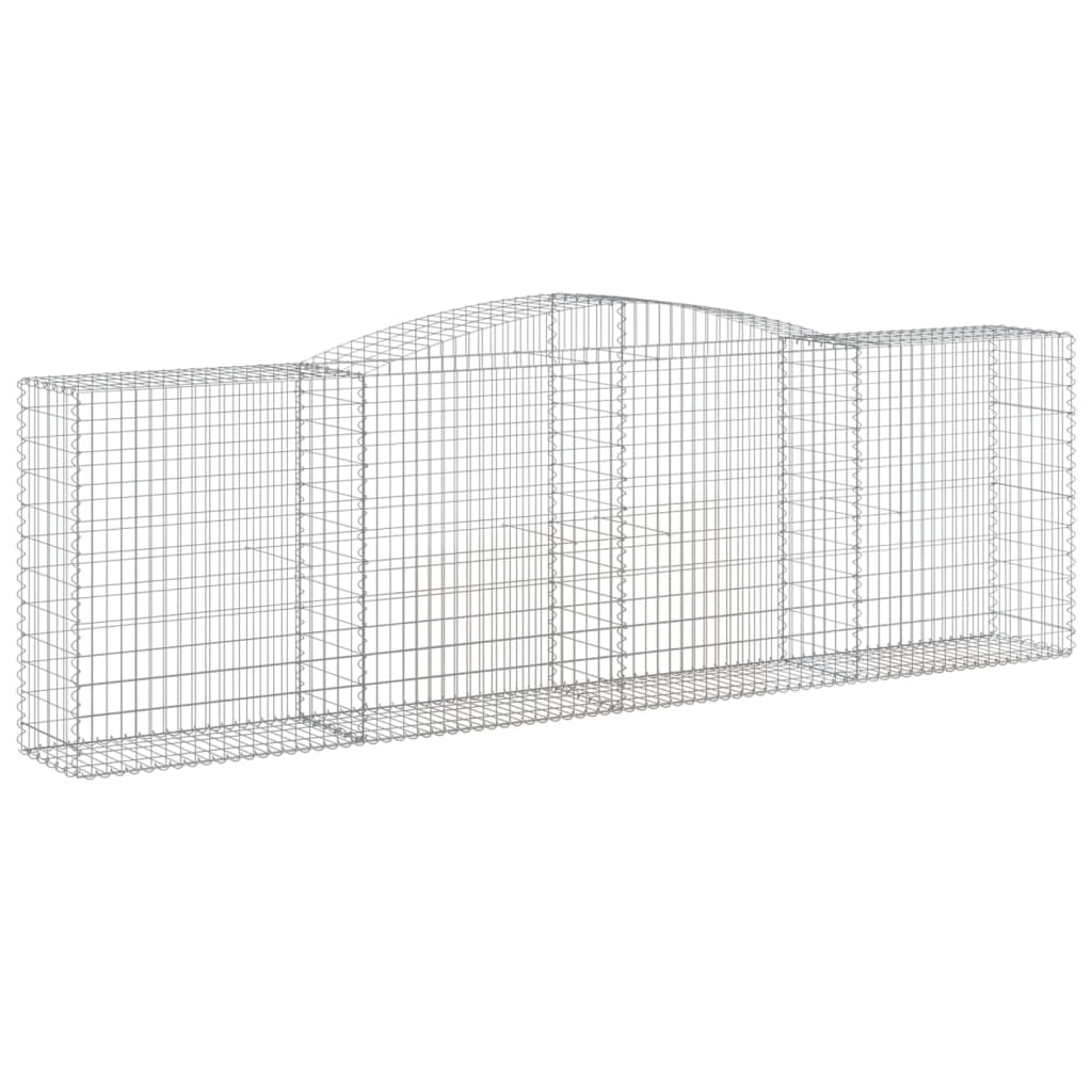 Cestas De Gaviones 3 Uds Forma De Arco Hierro 400x50x120/140 Cm_2