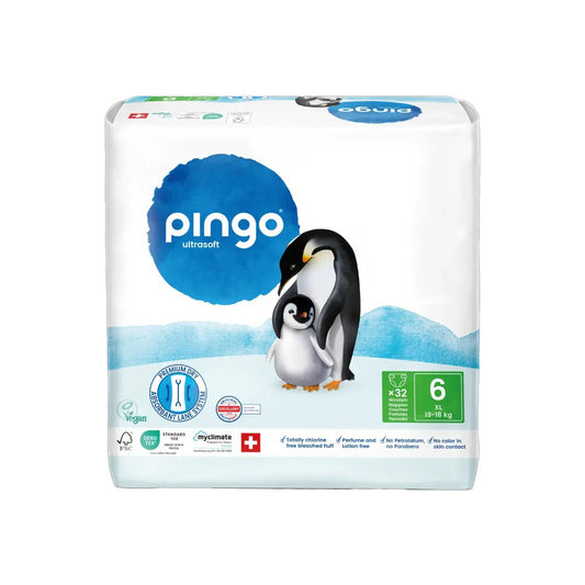 Pañales T6 XL (13-18kg) Pingo 32 Uds