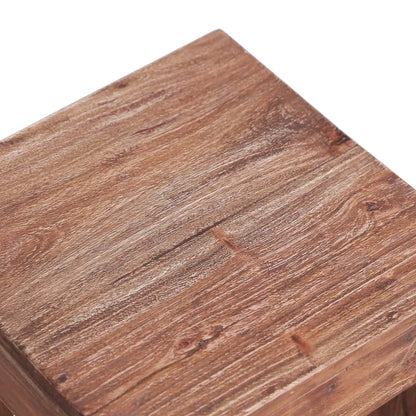 Mesa De Centro De Madera Maciza De Caoba 30x30x30 Cm_2