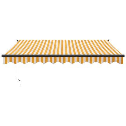 Toldo Retráctil Automático Amarillo Y Blanco 3,5x2,5 M_2