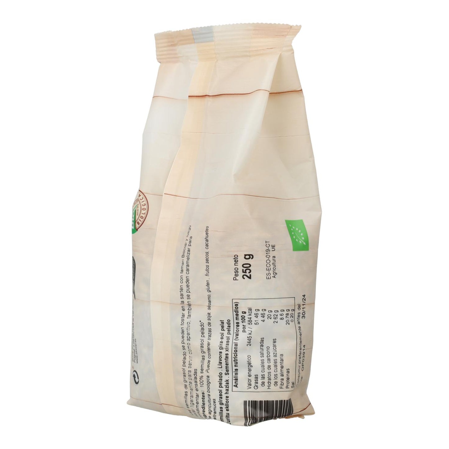 Pipas de Girasol peladas BIO, Biocop, 250 g