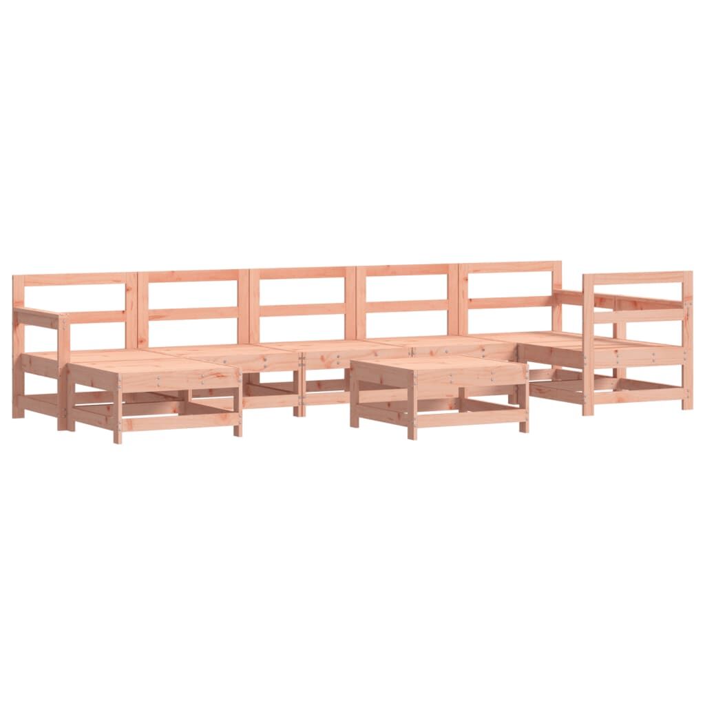 Vidaxl Juego De Muebles De Jardín 8 Pzas Madera Maciza Abeto Douglas_0