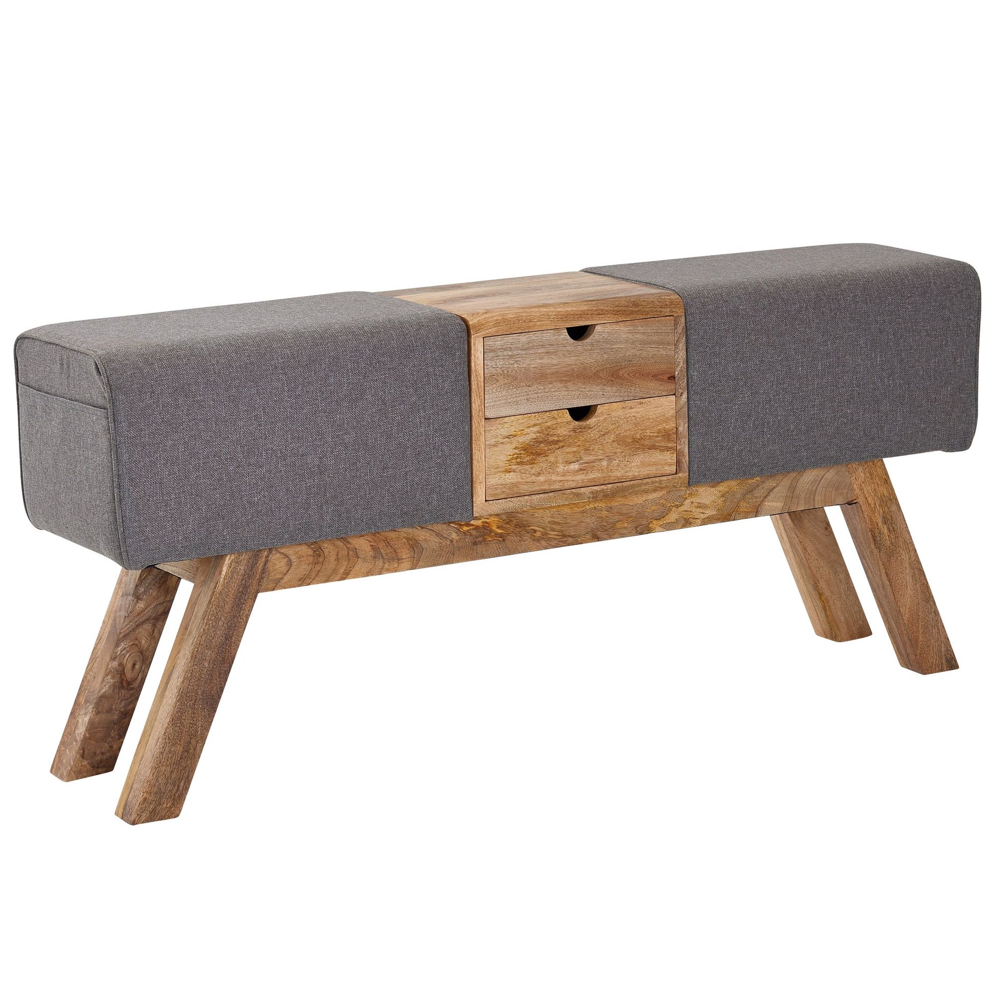 Banco Gris Con Cajones 120x56x30 Cm_0