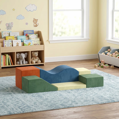 Conjunto Soft Play Infantil Aiyaplay Tecido Aveludado, Espuma Multicolor 65x29x29 Cm_1