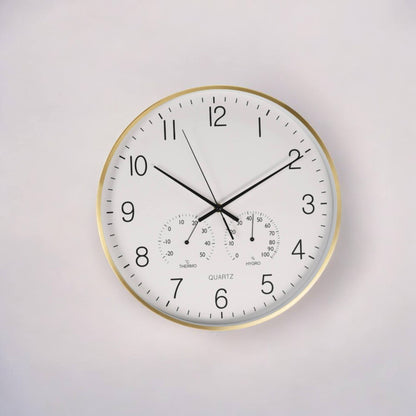 Well Home Reloj De Pared Formato Redondo Color Blanco Ø38x4,2cm