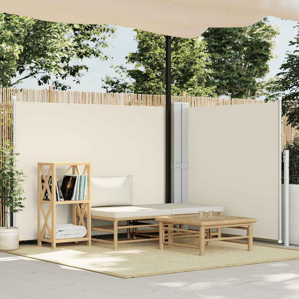 Vidaxl Toldo Lateral Retráctil Color Crema 140x1000 Cm_1