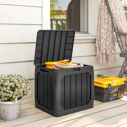 Outsunny Baúl De Almacenaje Exterior 121l Con 2 Asas Impermeable 56x45x53 Cm_1