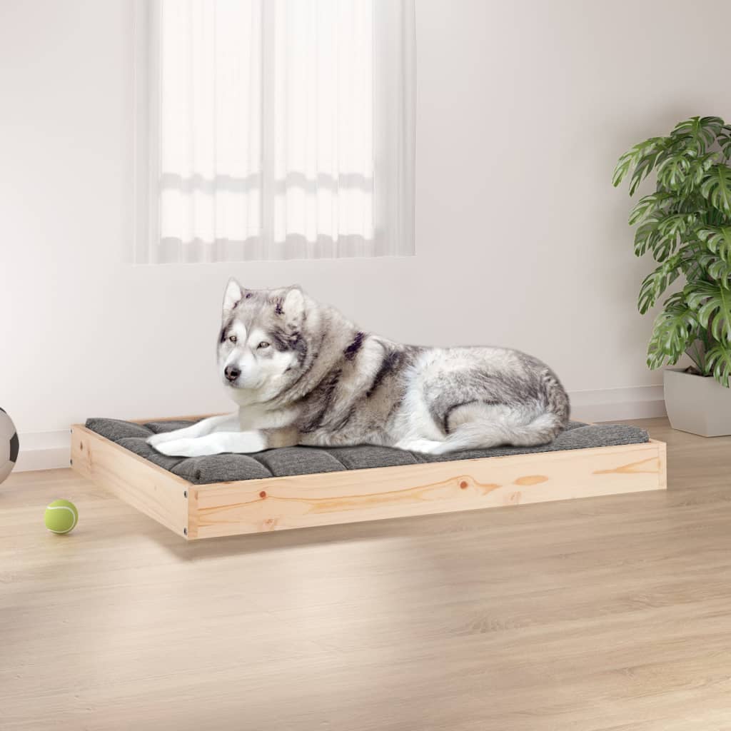 Cama Para Perros Madera Maciza De Pino 101,5x74x9 Cm / Vetonek_1
