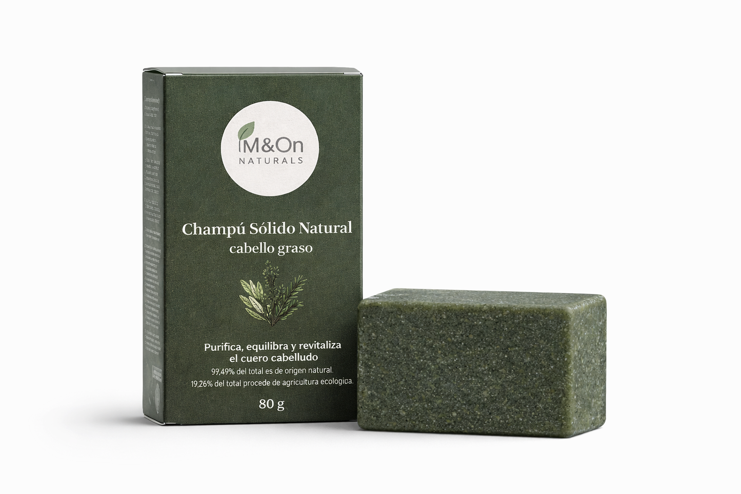 Champú Sólido Natural Para Cabello Graso 80 G | Purificante Y Equilibrante | M&on Naturals_0