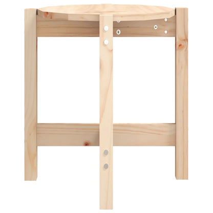 Mesa De Centro De Madera De Pino Maciza Ø 42,5x45 Cm_4