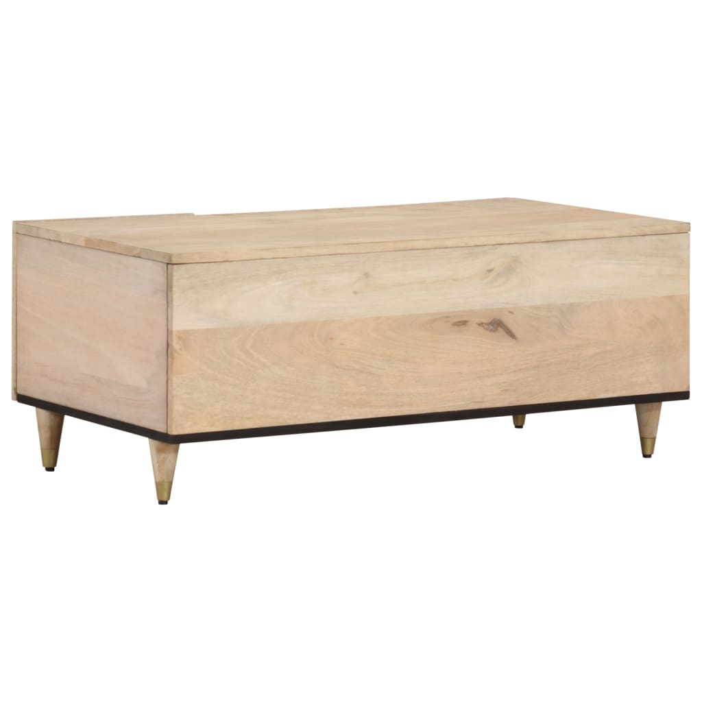 Mesa De Centro De Madera Maciza Mango 100x54x40 Cm_3