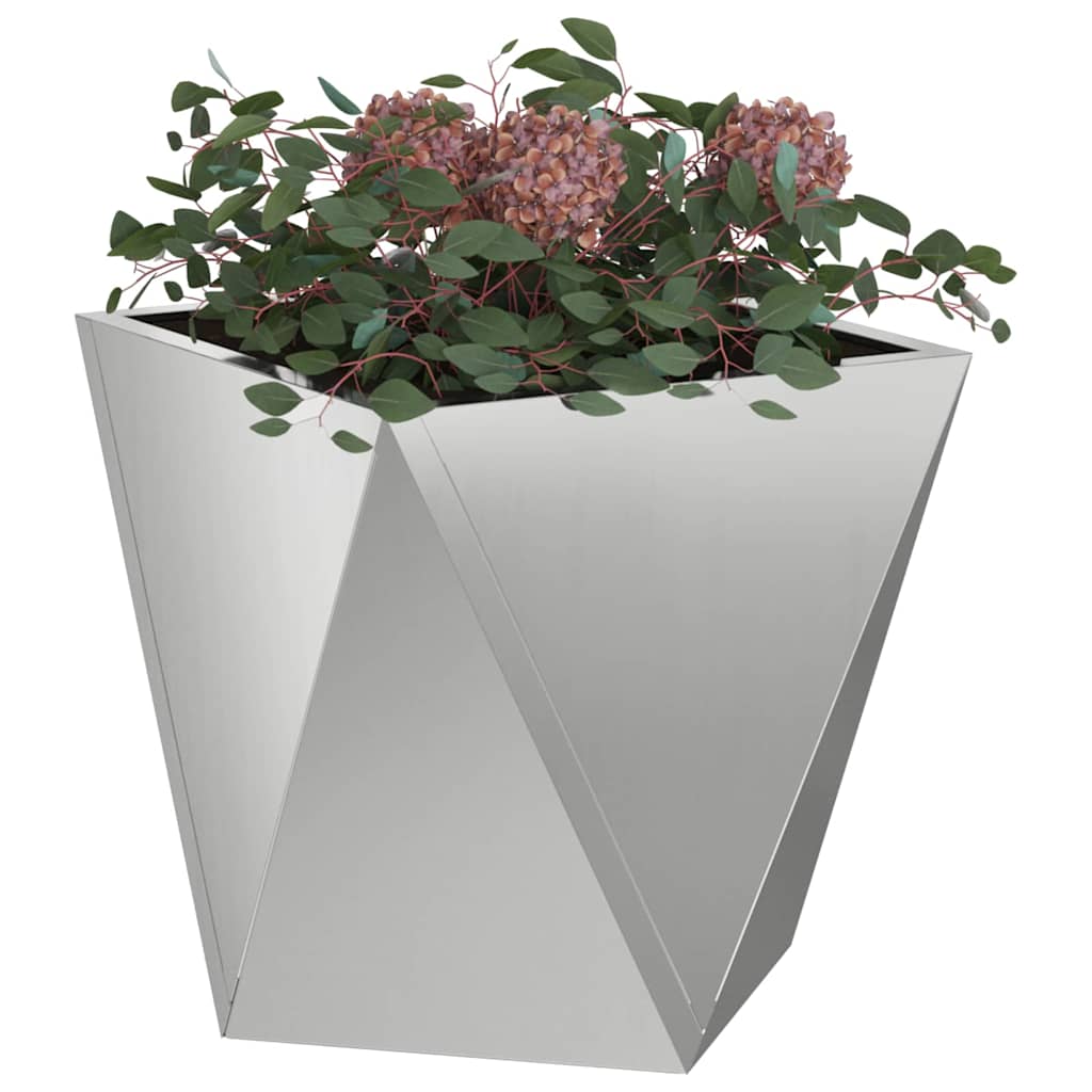 Jardinera 2 Pcs Plateado 30 X 30 X 30 Cm Acero Galvanizado_2