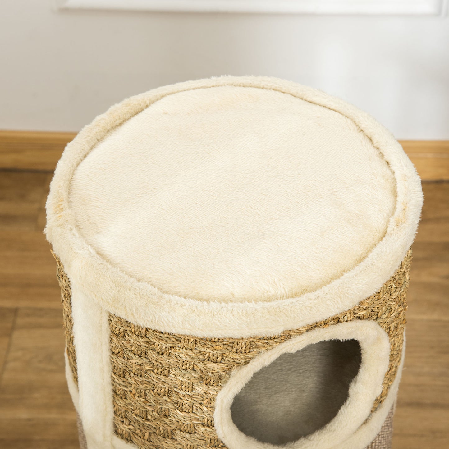 Pawhut Conjunto De 1 Cama De Túnel Para Gatos Y 1 Árbol Rascador Para Gatos_3