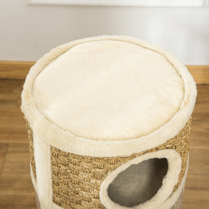 Pawhut Conjunto De 1 Cama De Túnel Para Gatos Y 1 Árbol Rascador Para Gatos_3